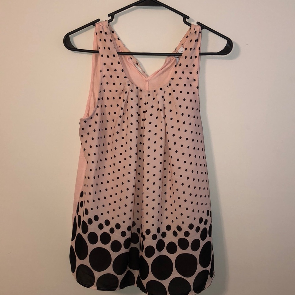 Elle Pink with Black Polka Dots Tank